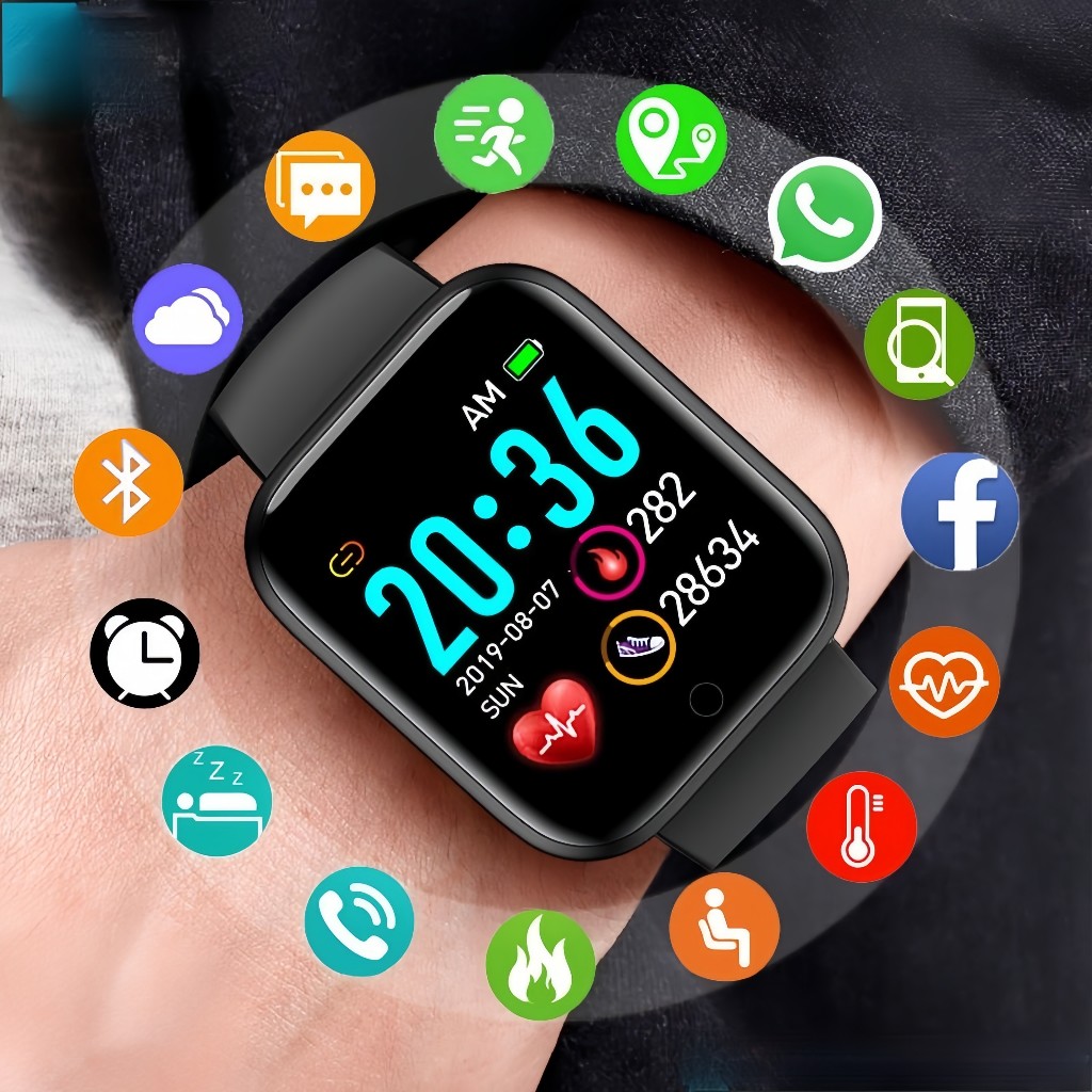 Y68 smartwatch d20s เครื่องวัดฟิตเนส / เครื่องวัดความดันโลหิต / เครื่องวัดอัตราการเต้นของหัวใจ smartwatch