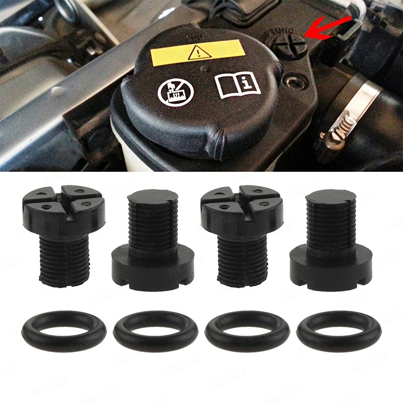ถังขยายน้ําหล่อเย็น 4 ชิ้น 17111712788 สกรูท่อหม้อน้ํา สําหรับ BMW E46 E36 E39 E38 E90 E92 E30 Mini Cooper