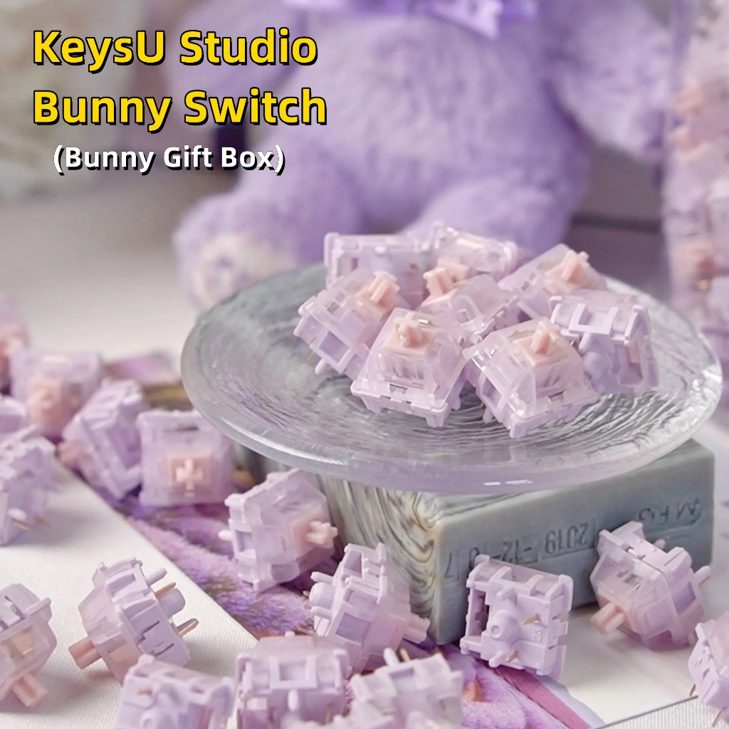【พร้อมส่ง】KeysU Studio Bunny Switch (70 แพ็ก) (มีสินค้า/กล่อง) สวิตช์เชิงเส้น MX พร้อมสวิตช์คีย์บอร์