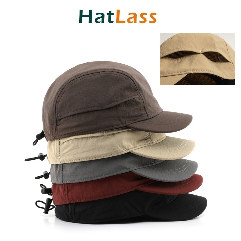 Hat Lass Baseball Cap หมวกเบสบอลแห้งเร็วแบบสบาย ๆ กันน้ำ หมวกกีฬาป้องกันแสงแดดระบายอากาศ