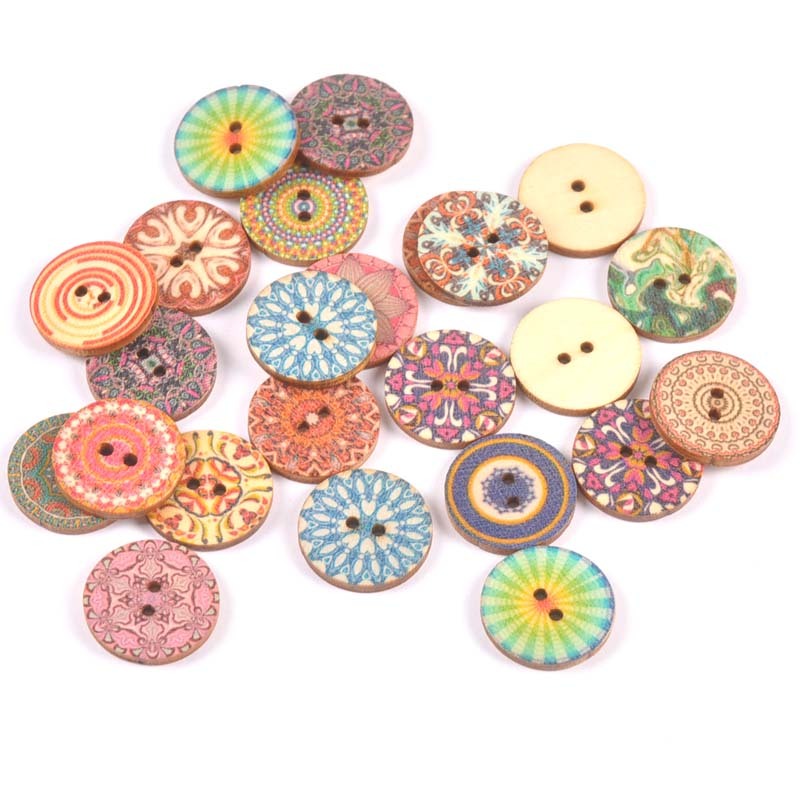 50ชิ้น15/20/25มิลลิเมตรวินเทจปุ่มไม้2หลุมผสมสําหรับ ทําเอง สมุดตกแต่งเสื้อผ้าหัตถกรรมจักรเย็บผ้าเครื่องมือ ภูเขา2649 - รูปที่ 6