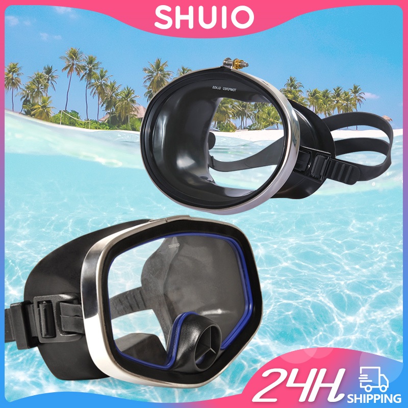 Shuio แว่นตาว่ายน้ํา HD กระจกนิรภัย สเตนเลส กันน้ํา สไตล์ชาวประมง