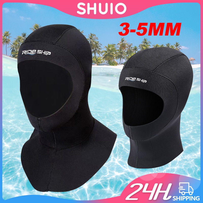 Shuio หมวกดําน้ํา ผ้านีโอพรีน ขนาด 3 มม. 5 มม. สําหรับดําน้ํา