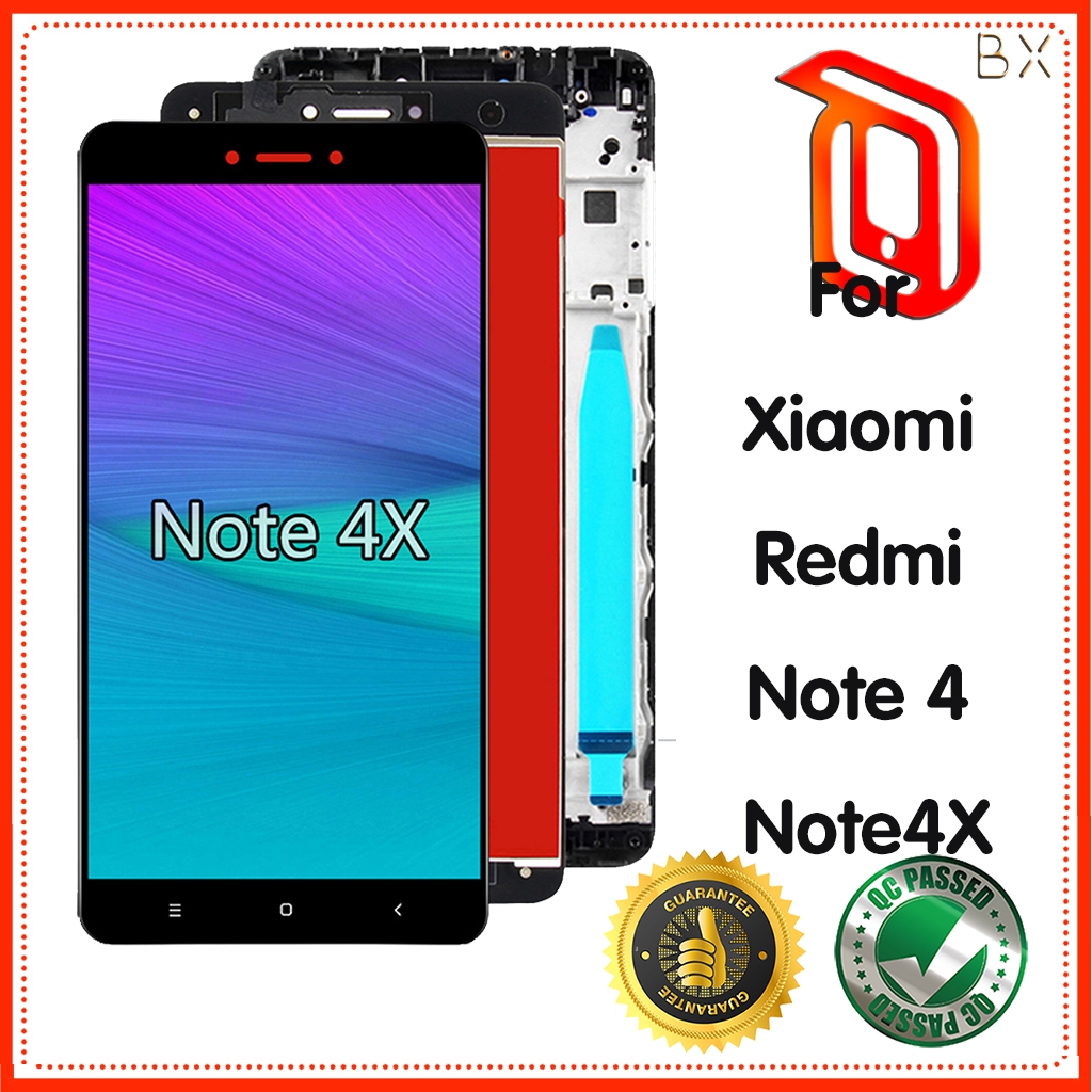ชุดประกอบหน้าจอสัมผัส LCD ดิจิไทเซอร์ พร้อมกรอบ สําหรับ XIAOMI Redmi Note 4X XIAOMI Redmi Note4