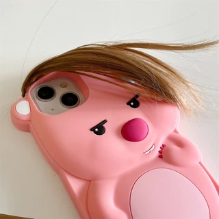 สําหรับIphone Case 17 Pro Max 16 Pro Max 15 Pro Max 14 Pro Max 3D Stereoscopic Bangs LOOPYซิลิโคนนุ่มกรณี
