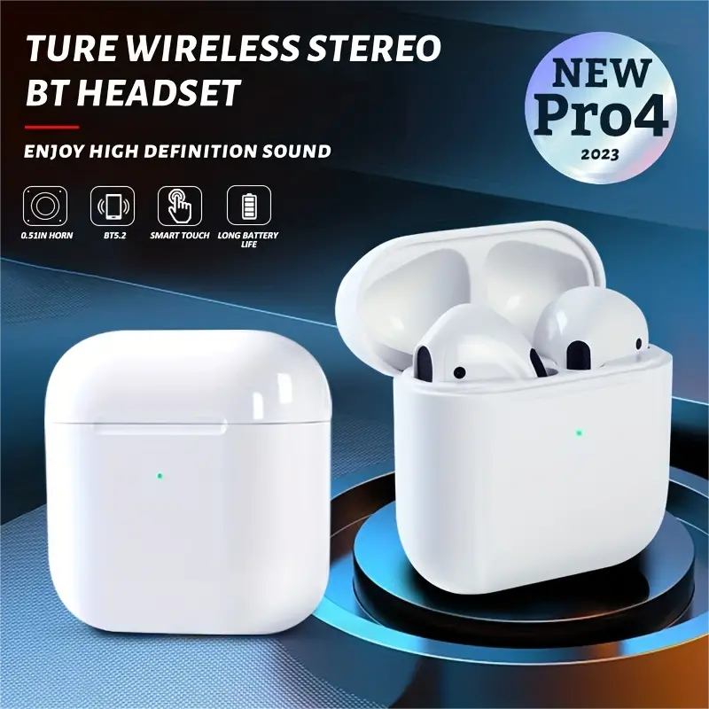 Tws pro4 หูฟังบลูทูธไร้สาย 5.0 สําหรับ Android และ xiaomi