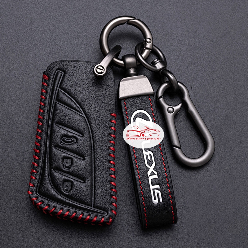 เคสกุญแจรถยนต์ หนังวัวแท้ พร้อมเชือกคล้อง สําหรับ Lexus