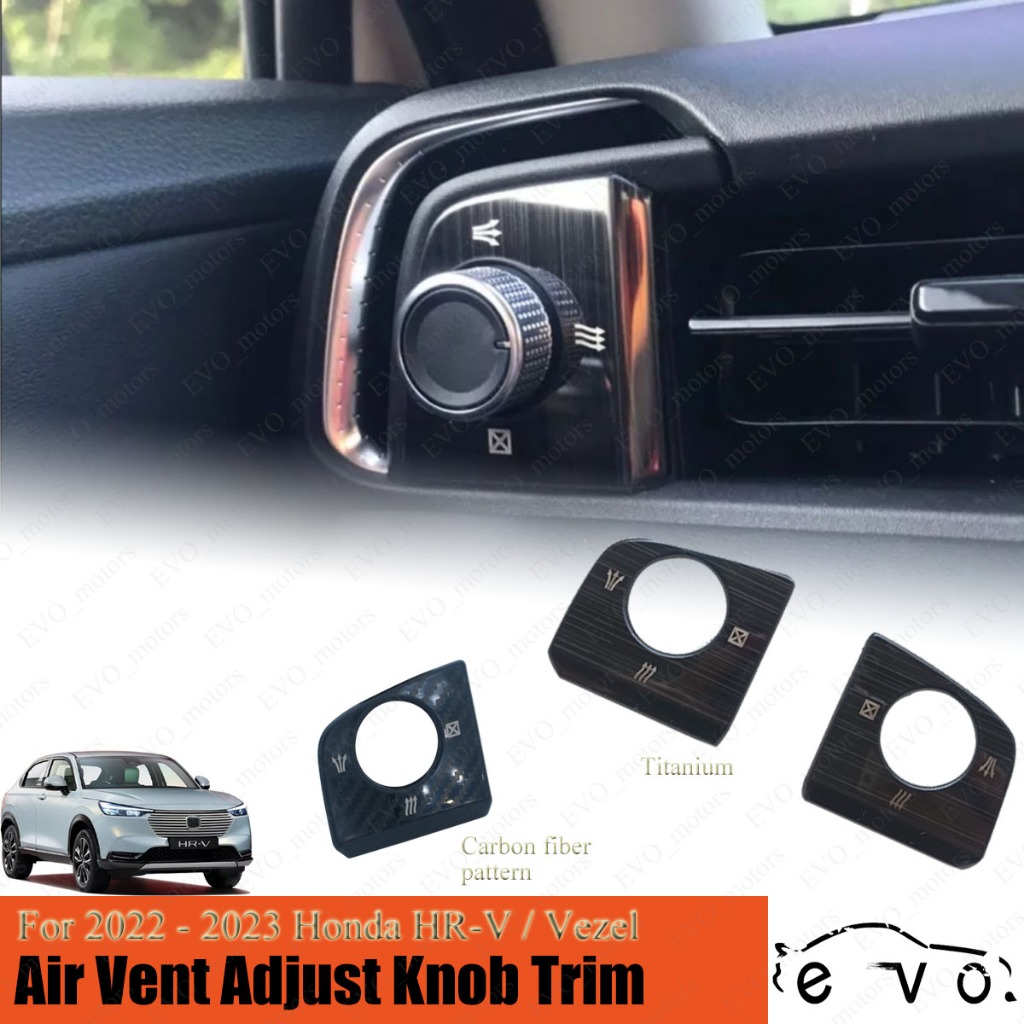 ฝาครอบลูกบิดสวิตช์เครื่องปรับอากาศ ด้านข้าง สเตนเลส สําหรับ Honda HRV 2022-2024