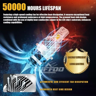 TUFFOO 1 คู่ D2S/D2R/D4S/D4R ไฟหน้ารถ LED หลอดไฟ Canbus ไม่มีข้อผิดพลาด Plug And Play 6000K - สีขาว