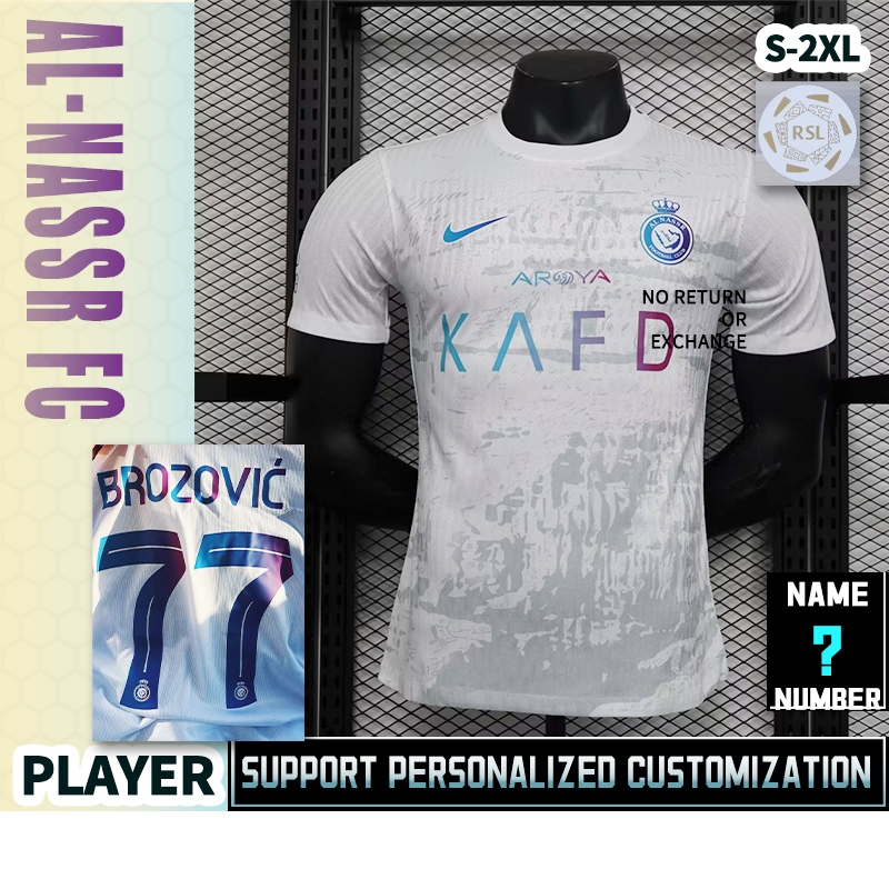 Al-nassr FC 23-24 Second Away [Player Version] เสื้อยืด ลายฟุตบอล คุณภาพสูง S-2XL *