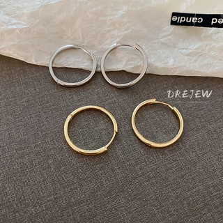 DREJEW ต่างหูแฟชั่น ทรงกลม สไตล์เกาหลี