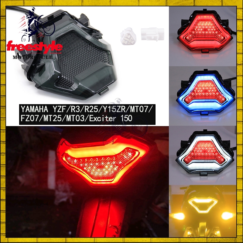 ไฟเลี้ยว ไฟเบรกท้าย LED สําหรับ Yamaha YZF R3 R25 Y15ZR MT07 FZ07 LC150 Exciter 150