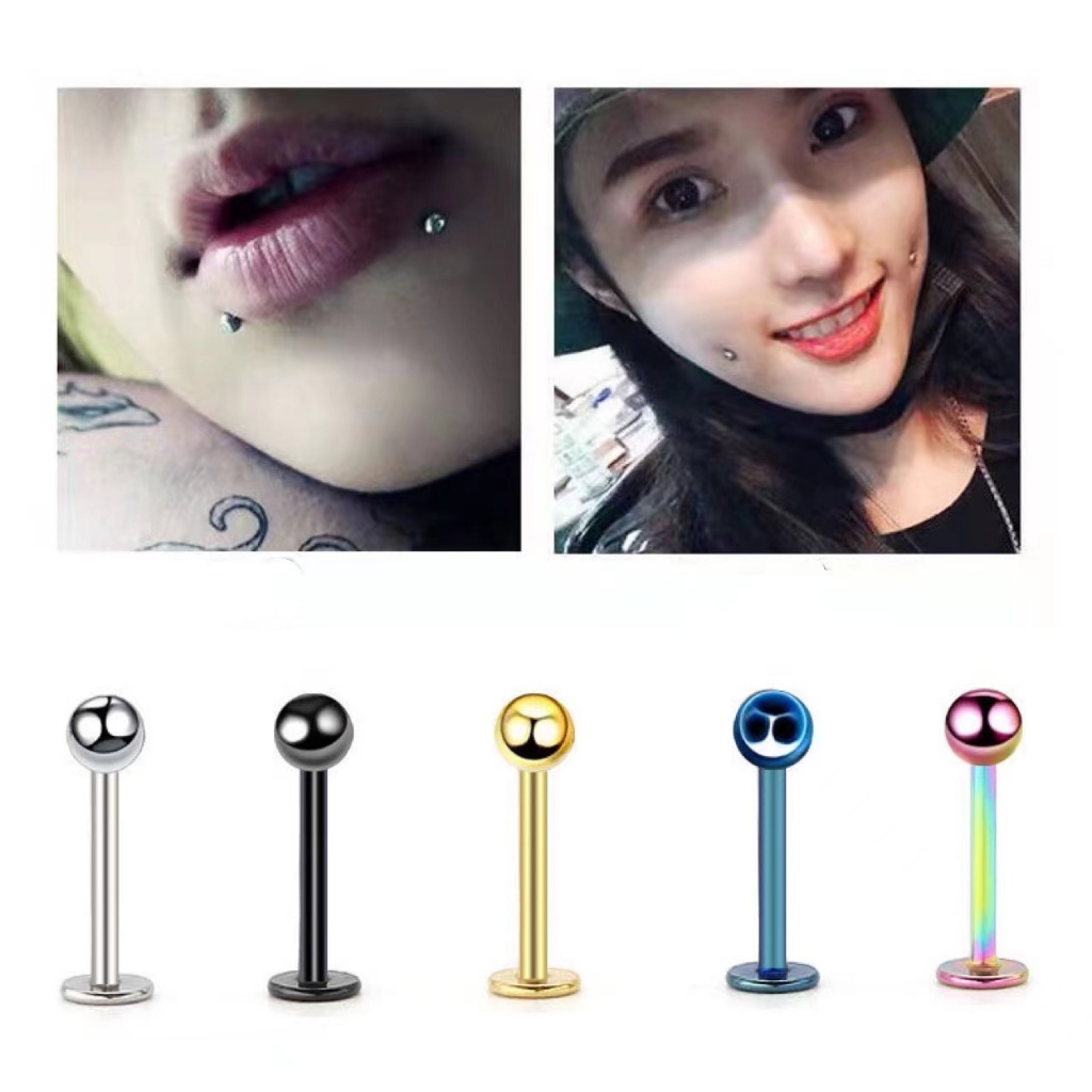 ต่างหูสตั๊ด เหล็กไทเทเนียม รูปริมฝีปาก แฟชั่นสําหรับผู้หญิง