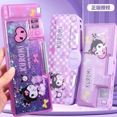 Sanrio kuromi กล่องดินสอ อเนกประสงค์ ลายการ์ตูน cinnamoroll purin melody น่ารัก ความจุขนาดใหญ่ สําหรับเด็กผู้หญิง