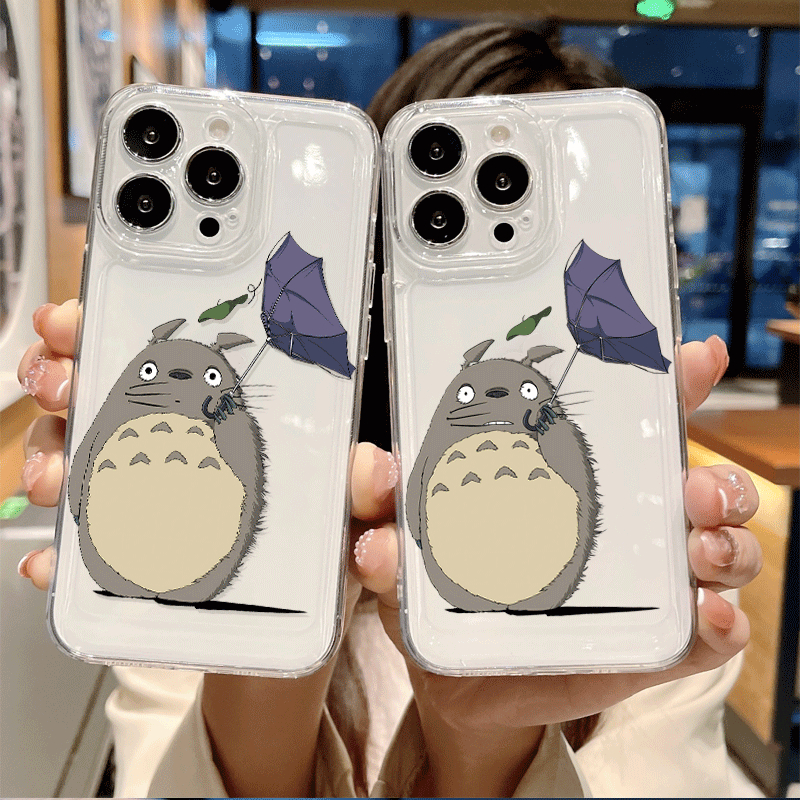 เคสโทรศัพท์มือถือ แบบใส ลายการ์ตูน My Neighbor Totoro สําหรับ IPhone 6 6S 11 7 8 15 X XR XS Plus 12 13 14 PRO mini MAX