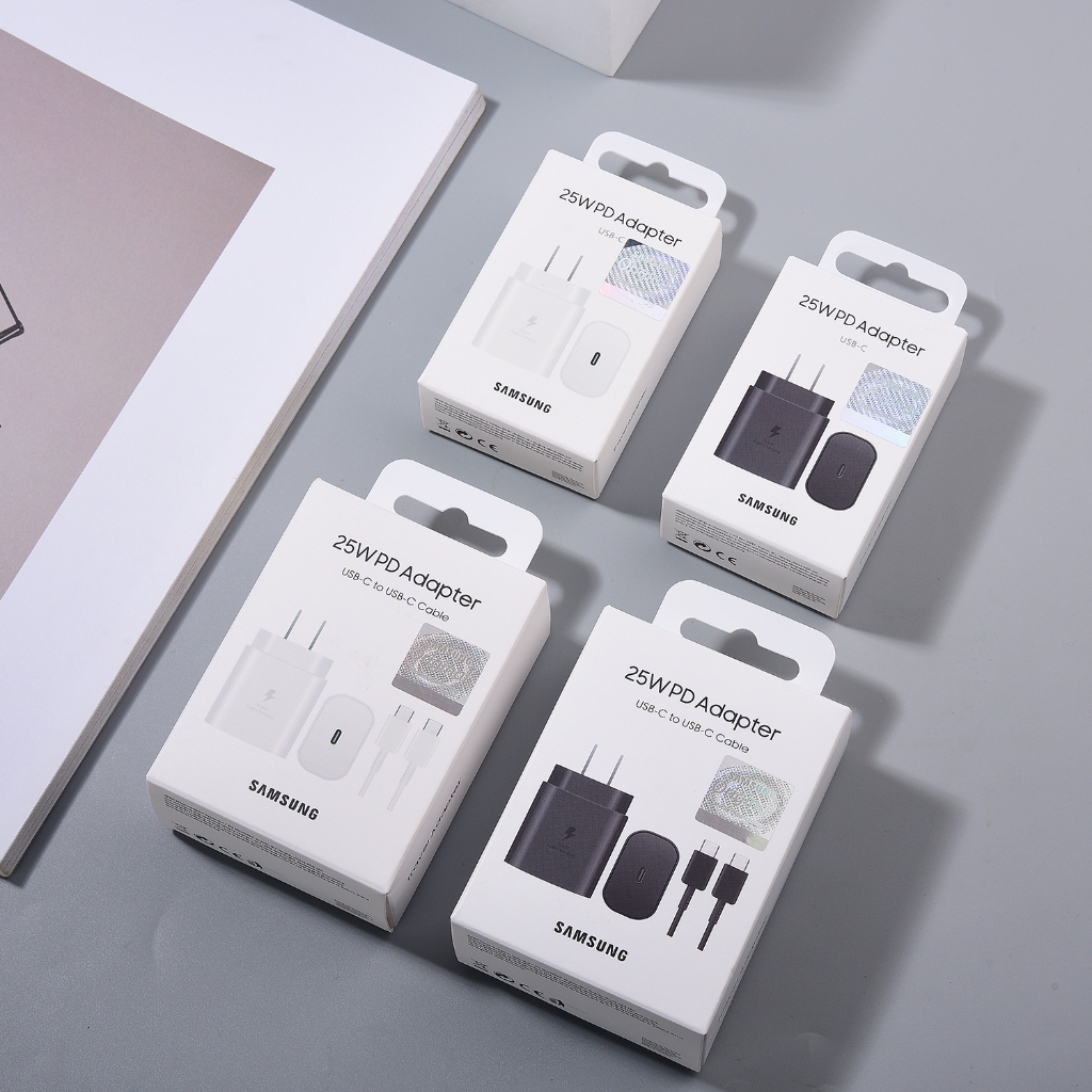 SAMSUNG Ep-ta800 อะแดปเตอร์ชาร์จเร็ว USB Type C PD 25W 2.0 100 ซม. 3A ปลั๊ก US สําหรับ Galaxy S24 S23 FE S22 S21 S20 Plus Ultra Z Flip 3 4 5