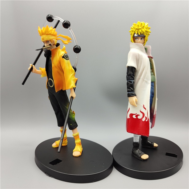 โมเดลฟิกเกอร์ PVC รูปปั้นอนิเมะนารูโตะ Namikaze Minato Uzumaki Naruto Rikudousennin Modo ขนาด 18 ซม. สําหรับตกแต่งโต๊ะ