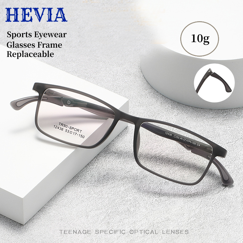 Hevia TR90 กรอบแว่นตา เบาพิเศษ ใส่สบาย สําหรับผู้ชาย PT070