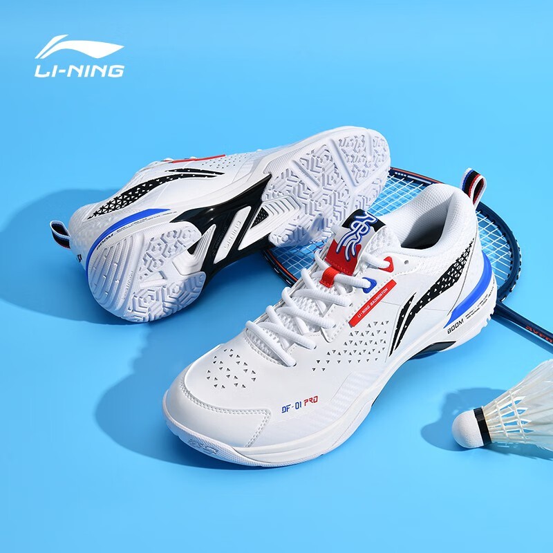 Li Ning DF PRO รองเท้าแบดมินตัน กันลื่น ดูดซับแรงกระแทก สําหรับผู้ชาย และผู้หญิง (ของแท้ 100%)AYAT005