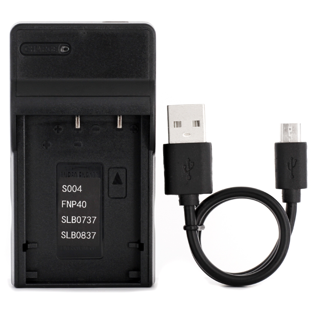 Norifon D-LI8 USB Charger สําหรับ Pentax Optio A10, Optio A20, Optio A30, Optio S4i, Optio S5i