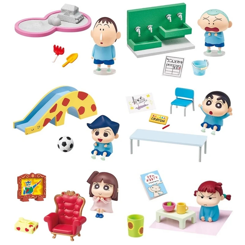 โมเดลฟิกเกอร์ PVC อนิเมะชินจัง Nohara Shinnosuke Futaba Kindergarten Suotome Ai Sato Masao Kazama To