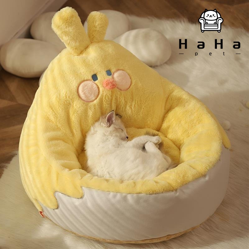 ที่นอนสัตว์เลี้ยง แบบกึ่งปิด ให้ความอบอุ่น เหมาะกับฤดูหนาว สําหรับแมว ไก่สี่ฤดู