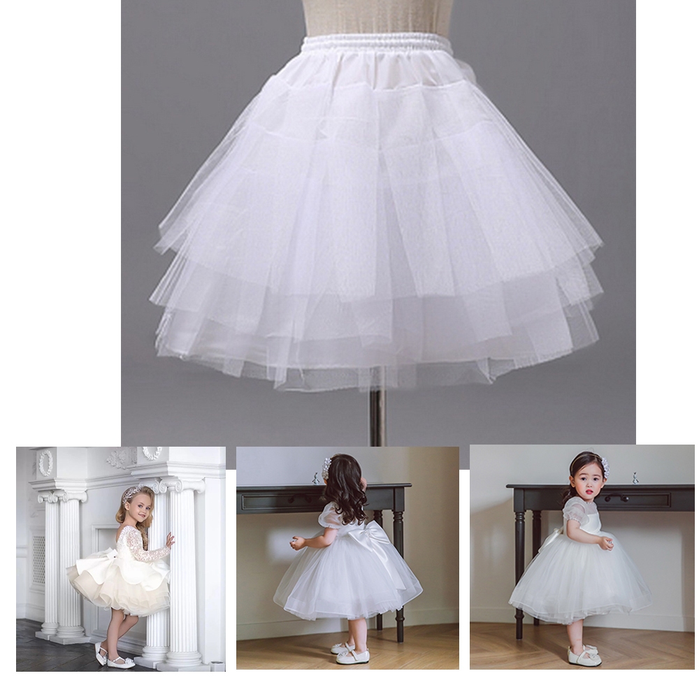 Petticoat ชุดเดรสกระโปรง 3 ชั้น สําหรับเด็กผู้หญิง เหมาะกับงานปาร์ตี้ WRA-PETTICOAT