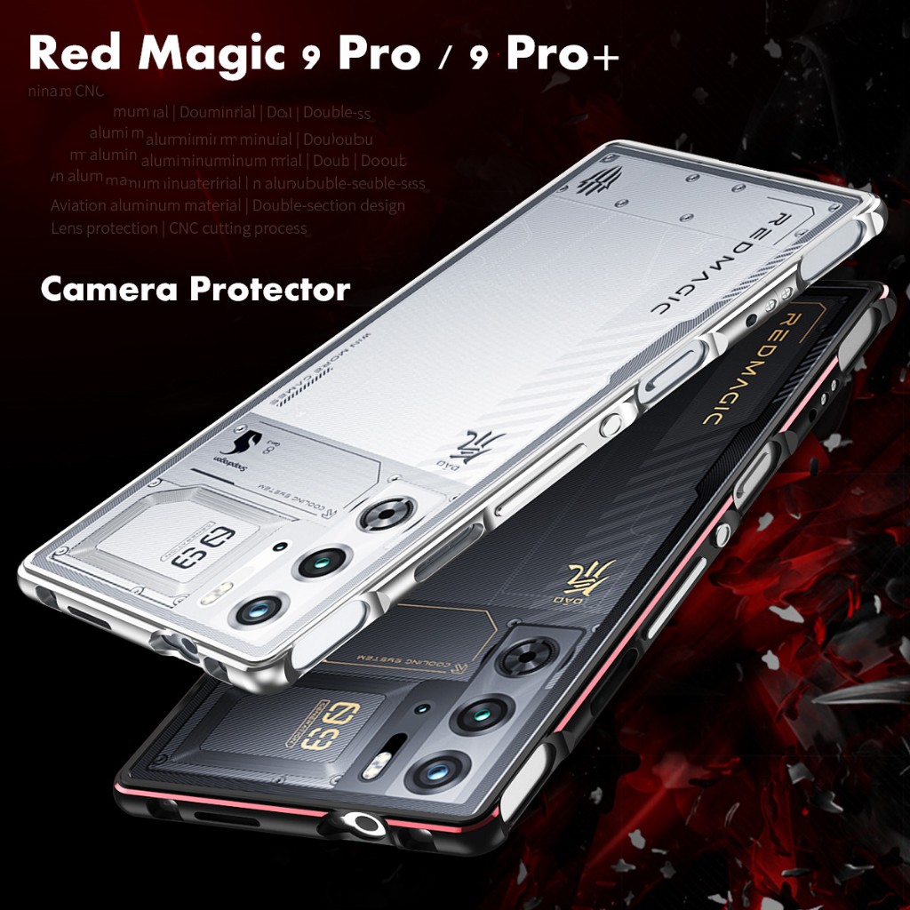 Luxury Aluminum Alloy Bumper Case For ZTE Nubia Red Magic 9 Pro+ Metal Frame Protector Phone Cover F