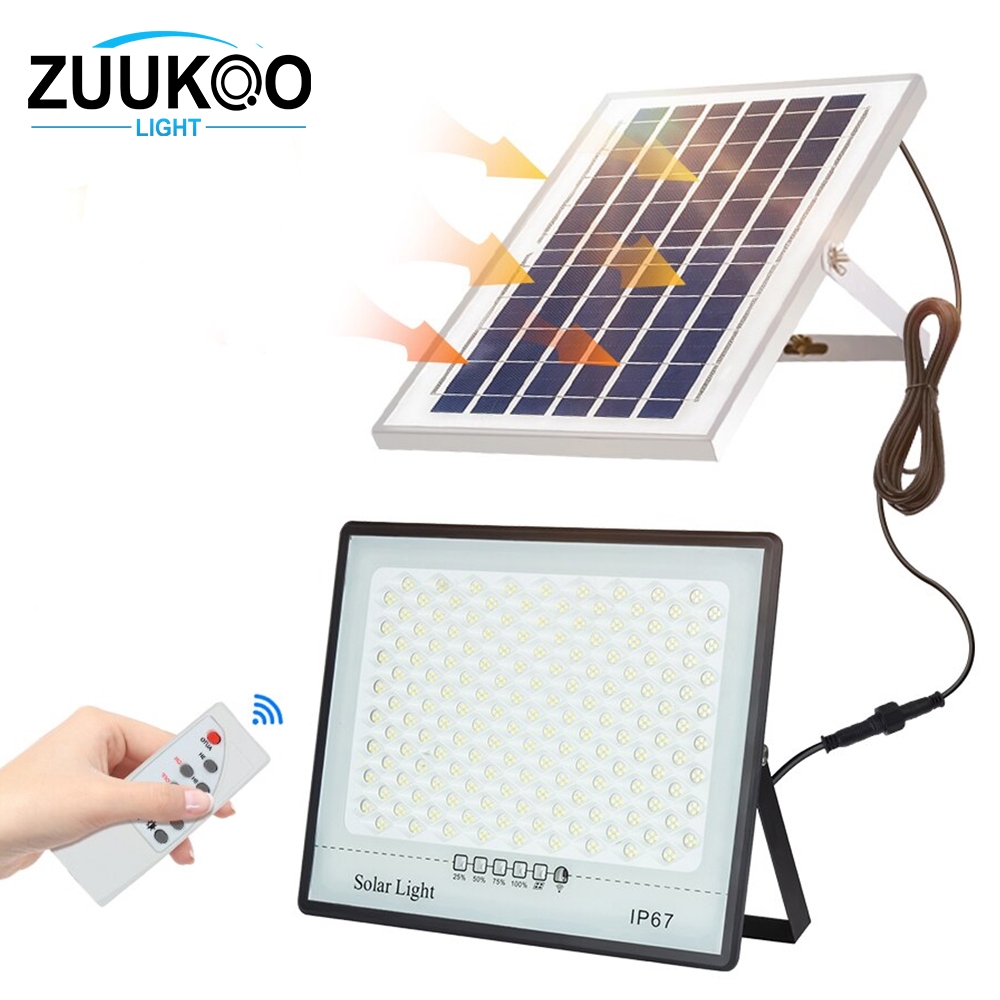 ไฟโซล่าเซล 800W โซล่าเซลล์ แสงสีขา กันน้ำ กันฟ้าผ่า Solar Light LED ไฟถนนโซล่าเซลล์ IP67 แสงในร่ม โคมไฟกลางแจ้ง