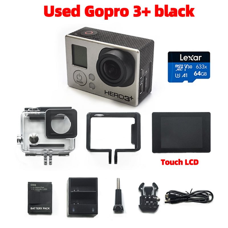 มือสอง  กล้องแอ็คชั่นสำหรับ Gopro Hero 3+ black Edition สําหรับกล้องแอคชั่น vlog 4K HD มือ2