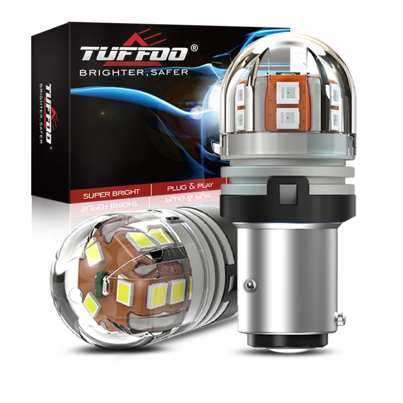 Tuffoo BAW15D | หลอดไฟท้ายรถยนต์ LED PR21 5W สีแดง สําหรับ Ford Focus MK 2.5 2 ชิ้น