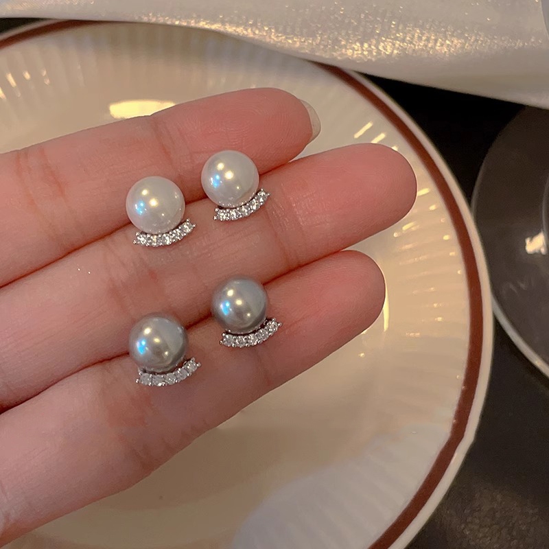 เวอร์ชั่นเกาหลีของต่างหูมุกเพชรหญิงอินประณีตนักเรียนของขวัญปีใหม่