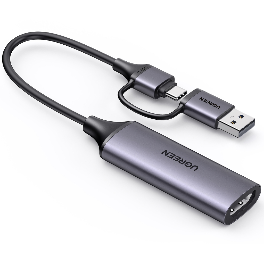 Ugreen การ์ดจับภาพวิดีโอ 4K HDMI เป็น USB-C HDMI สําหรับ PC กล้องคอมพิวเตอร์ สตรีมสด บันทึกการประชุม