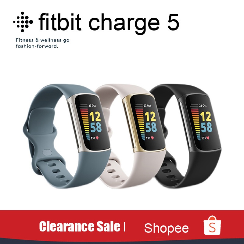 Fitbit Charge 5 สมาร์ทวอทช์ วัดอัตราการเต้นของหัวใจ ECG กันน้ํา IOS Android GPS
