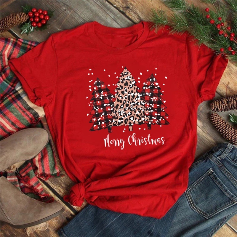 NEW เสื้อยืดคริสต์มาส Merry Christmas Unisex T-Shirt ไม่จำกัดเพศ ราคาถูก ขนาด S-5XL