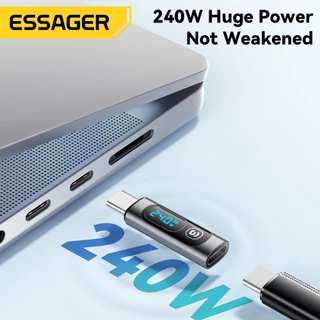 Essager อะแดปเตอร์ทดสอบพลังงาน Type C เป็น Type C 240W รองรับการส่งข้อมูล