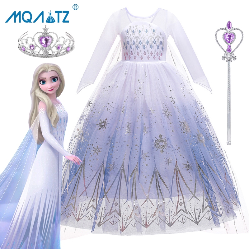 Mqatz ชุดเดรสคอสเพลย์ แต่งลูกไม้ สไตล์เจ้าหญิง สําหรับเด็กผู้หญิง อายุ 2-10 ปี BX1761