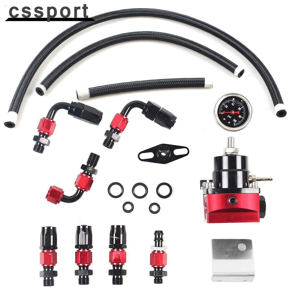 อุปกรณ์ควบคุมความดันน้ํามันเชื้อเพลิง FPR AN6 EFI ปรับได้ สําหรับ 7MGTE MKIII พร้อมเกจวัดสายท่อน้ําม