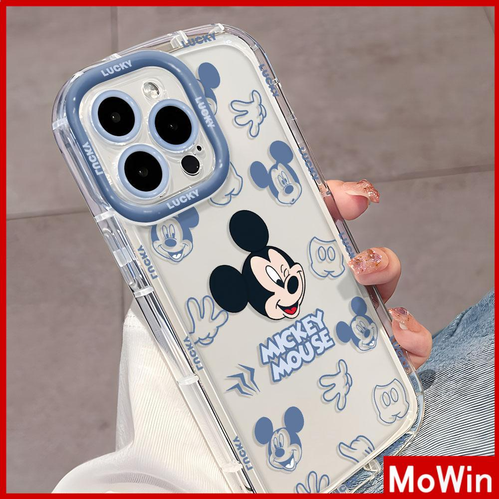 Mowin - เข้ากันได้สำหรับ 15 11 เคส iphone 11 15 pro max TPU น่ารักการ์ตูนเมาส์สีฟ้าเข้ากันได้กับ 14 PRO MAX 13 12 XR XS 7 8 พลัส