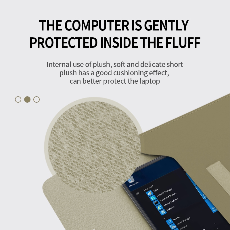 กระเป๋าใส่แล็ปท็อป หนัง PU กันน้ํา ขนาด 16 นิ้ว