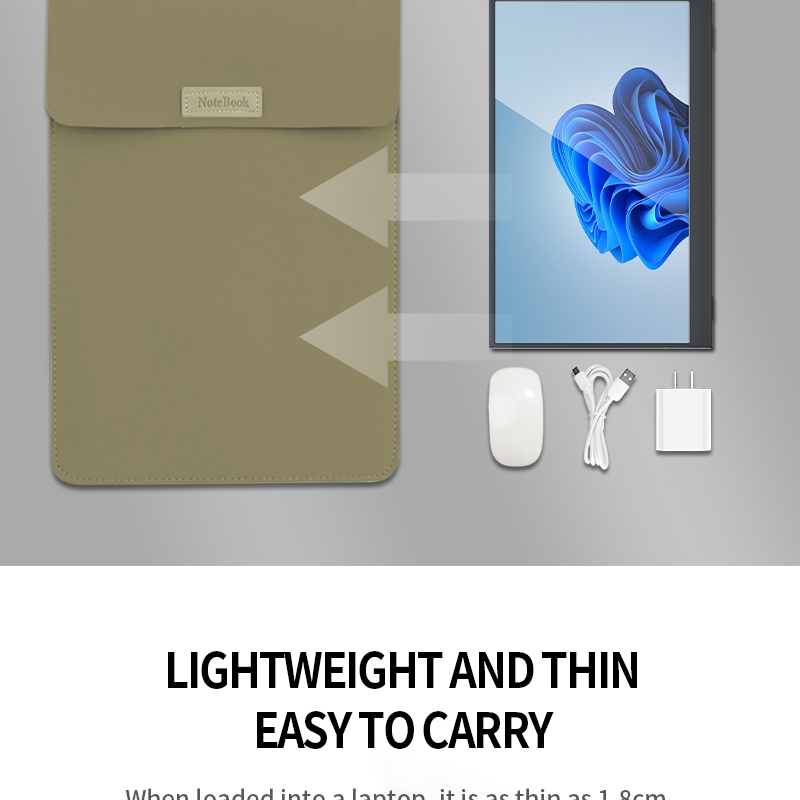 กระเป๋าใส่แล็ปท็อป หนัง PU กันน้ํา ขนาด 16 นิ้ว