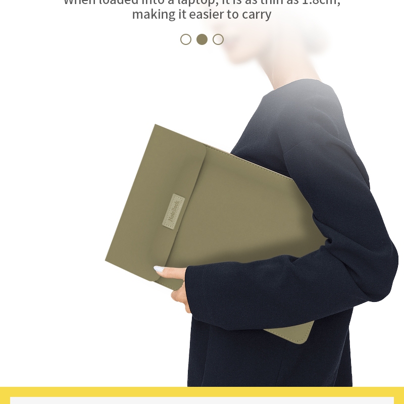 กระเป๋าใส่แล็ปท็อป หนัง PU กันน้ํา ขนาด 16 นิ้ว