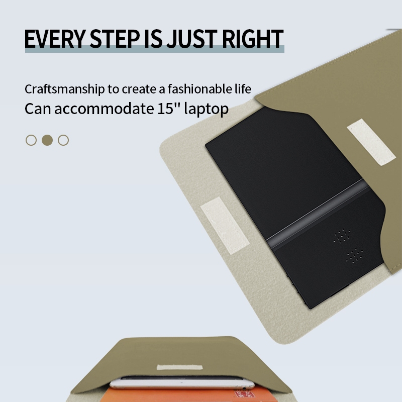 กระเป๋าใส่แล็ปท็อป หนัง PU กันน้ํา ขนาด 16 นิ้ว