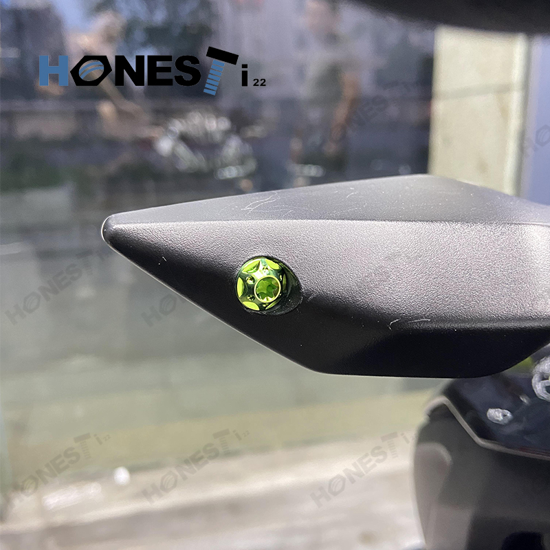 Honesti22 Titanium Alloy Flat CNC Special Head M4x12/15/18/20mm Vehicle modification