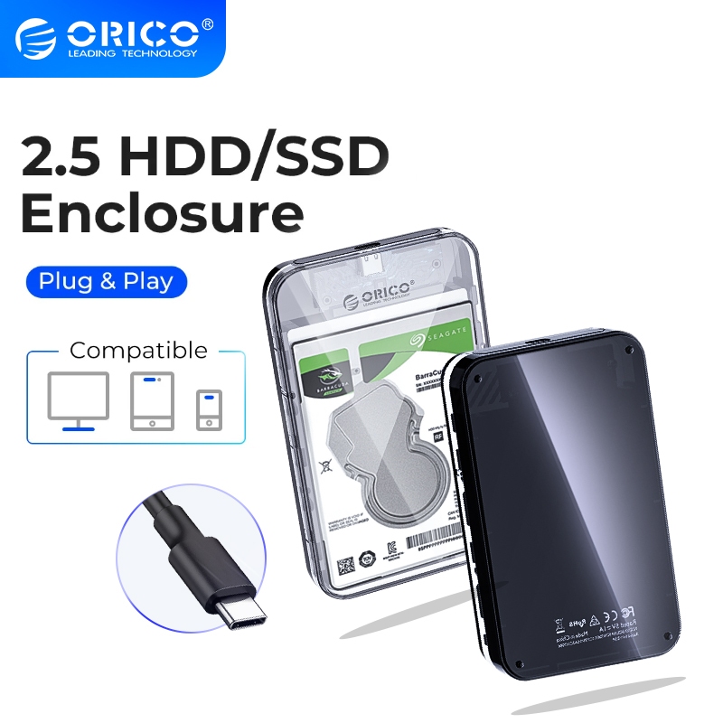 ORICO Type-C Hard Drive Case 2.5 นิ้ว Type C ถึง A Data Cable(DZ25C3)