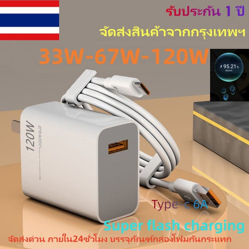 Super charger 33W 67W 120W 6A สายชาร์จ สําหรับ USB type C รองรับการชาร์จอย่างรวดเร็ว