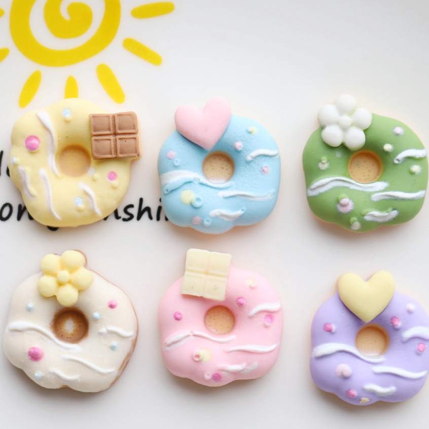 โดนัทจําลอง หวานแหวว diy กาวครีม อุปกรณ์ขายส่ง เรซิน อุปกรณ์เครื่องประดับ แฮนด์เมด วัสดุ