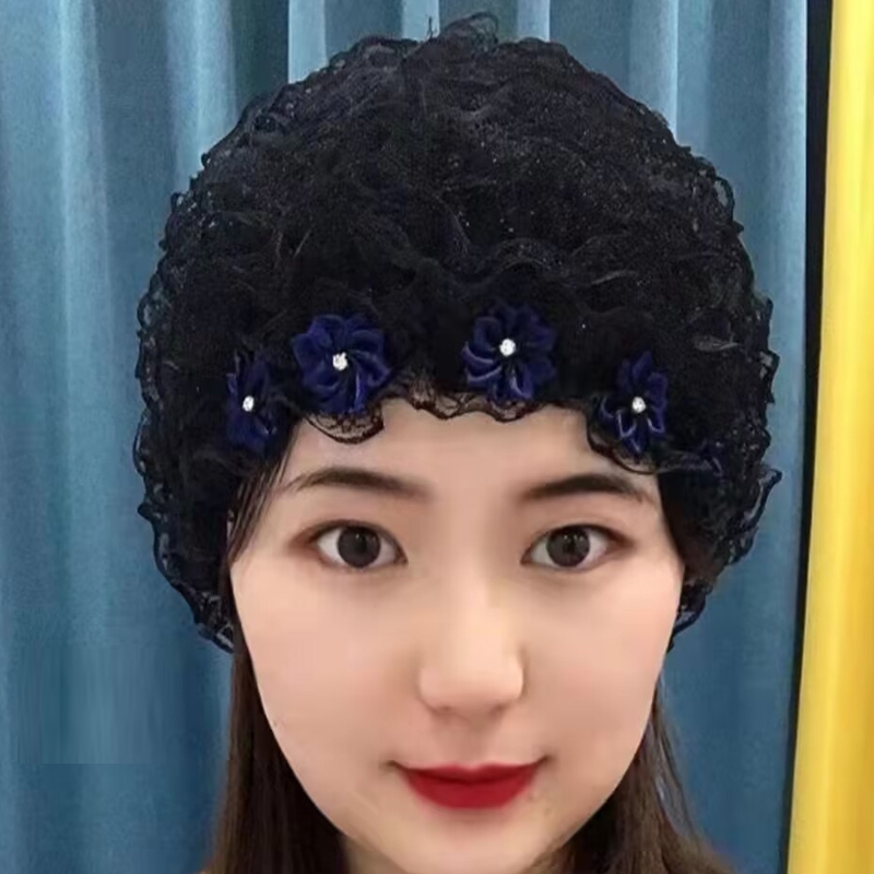 หมวกสุภาพสตรี หมวกคลุมผม ผ้าลูกไม้ หมวกแม่  ที่คาดผมมุสลิม