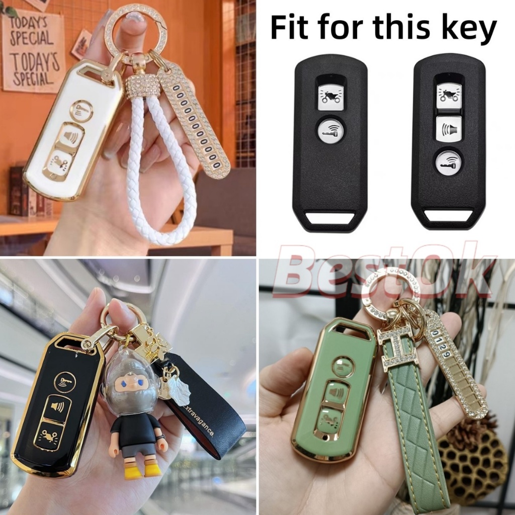 เคสกุญแจรถจักรยานยนต์ TPU แบบนิ่ม สําหรับ Honda ADV150 Adv 150 PCX150 PCX 150 PCX125 PCX 125 SIPER S