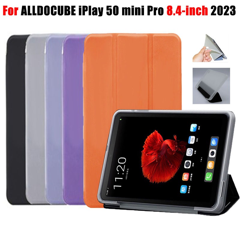 สําหรับ ALLDOCUBE iPlay 50 mini Pro 8.4 นิ้ว iPlay50mini 2023 คุณภาพสูง PU หนังฝาครอบแฟชั่นน้ําหนักเบาซิลิโคนอ่อนนุ่ม Drop ทนแท็บเล็ตป้องกันกรณี